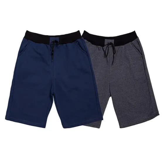 Kit 2 Bermudas Moletom Masculina Casual Básica Com Amarração Shorts Treino Academia