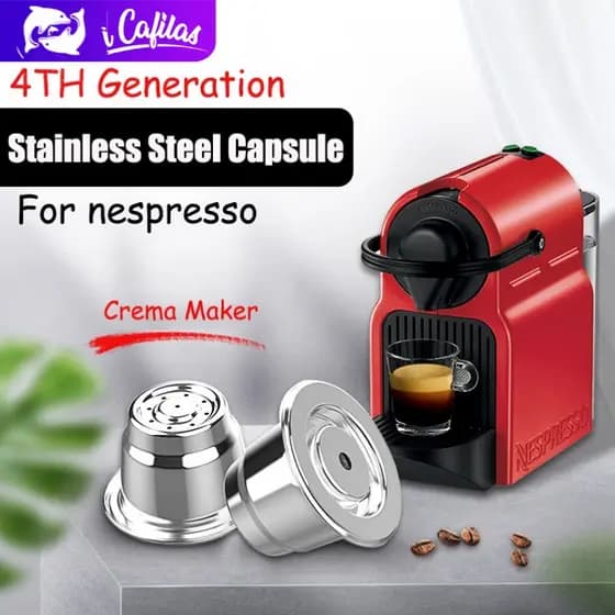 i Cafilas NESC01 Cápsulas De Café Reutilizáveis Filtro Crema Recarregável Para Máquina Nespresso Inissia Lattissima