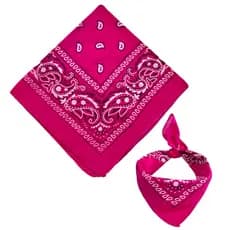 Bandana Rosa Pink Lenço Estampado Moda Rock Máscara