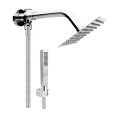 Chuveiro Ducha 20x20 Inox 304 Com Desviador Chuveirinho Luxo Cromado