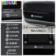 Logotipo Do Carro Adesivo De Metal 3D Decoração Criativa Janela De Automóvel Fhshion Porta Acessórios Interiores Para Kw