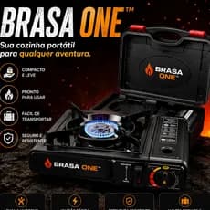 Fogareiro Portátil Camping Maleta Acendimento Automático Fogão a Gás Compacto Mesa Brasa One