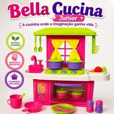 Kit Cozinha Infantil Brinquedo Forno Pia Fogao Completo Acessorios Educativo