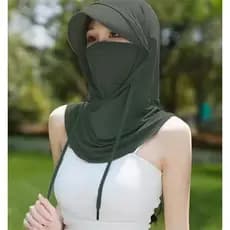 Máscara de Seda 45x40cm UV Protetor Bandana Todas Estações Do Ano Unissex Blindagem Facial DONG
