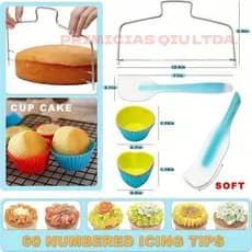 Kit Confeiteiro Profissional 110 Peças Completo com Bicos, Espátulas e Decorara Bolos e Doces DONG