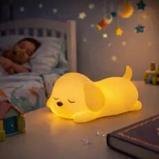 Luminária Silicone Touch Lâmpada Noturna Abajur Fofo Led Ganso Nuvem Cachorro Animais