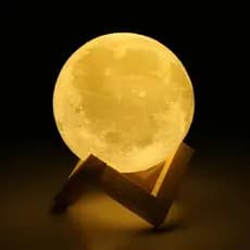 Luminária Lua Cheia 3D Sem Fio Decorativa Criativa Presente Perfeito
