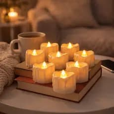 Kit Mini Velas De Led Decorativas Luz Quente E Aconchegante Prontas Para Uso