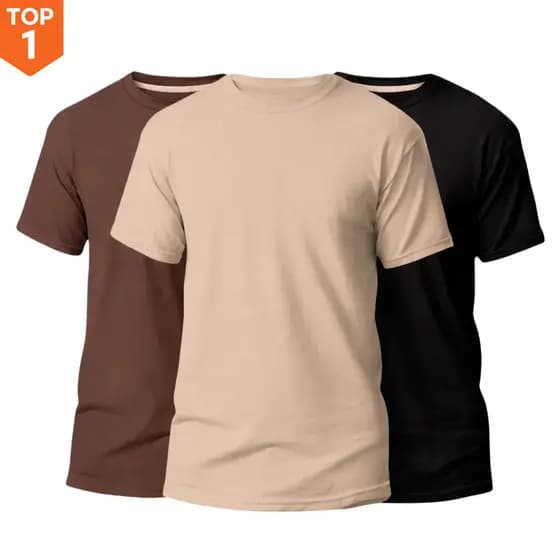 Kit 3 Camisetas Básicas Streetwear Premium Algodão Várias Cores Kit Algodão Feminina Masculina