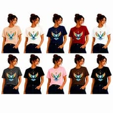 Camiseta Feminina Cristã Espírito Santo Blusa 100% Algodão Religioso Envio Rápido Estilosa