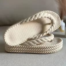 Chinelo Nuvem Feminino Verão Trançado Macio Leve Estilo Conforto