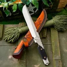 Faca Full Tang Aço Cabono M390 Alta Dureza 60+2HRC Sobrevivencia Multifuncional