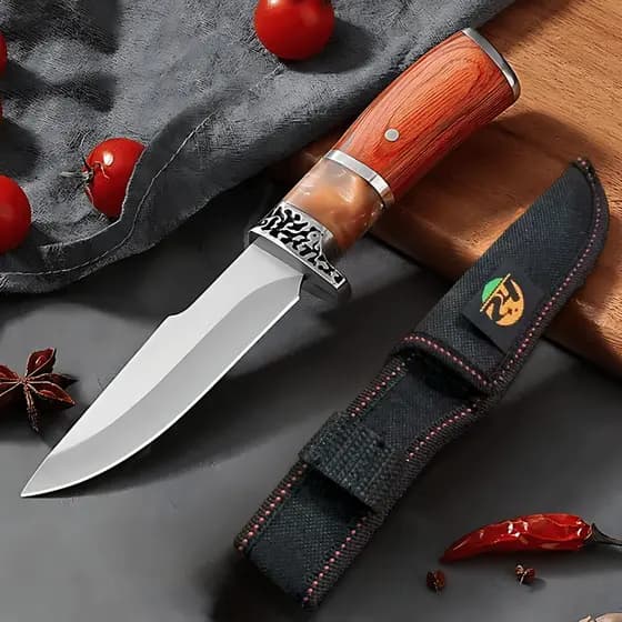 Faca Pequena Full-Tang para Churrasco e Pesca - Outdoor Premium