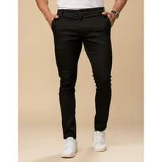 Calça Sport Fino Masculina Sarja Com Elastano Bolso Embutido Premium