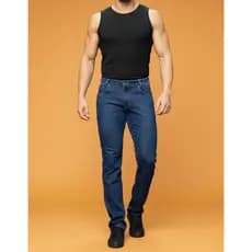 Calça Jeans Masculina Tradicional Reta Com Elastano Premium Casual Original Confortável Promoção Top
