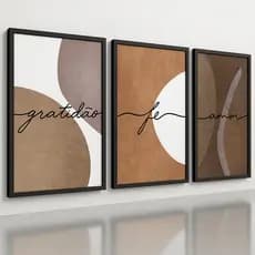 Kit 3 Quadros Mdf 60x120cm Decorar Sala, Quarto, Escritório