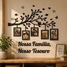 Quadro Árvore da Família Decorativo para Fotos MDF