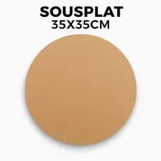 10 Sousplat MDF Cru 35x35cm – Base Decorativa para Artesanato, Pintura e Decoração de Mesa