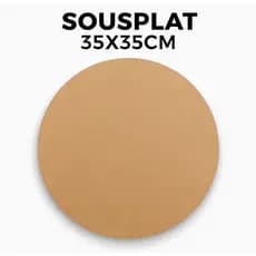 Kit 10 Sousplat MDF Cru 35x35cm Base Decorativa para Artesanato Pintura Decoração de Mesa