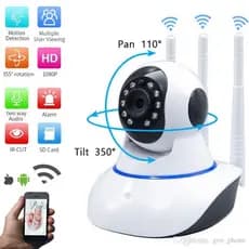 Câmera IP Robô 3 Antenas Wifi Visão Noturna Full HD 360o Microfone Áudio Monitor Do Bebê Sem Fio App Yosee