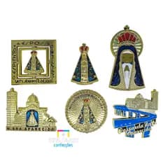 imã de geladeira aparecida, imã nossa senhora aparecida, lembrancinha religiosa, kit de imãs, imã