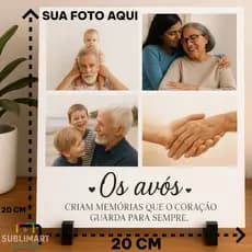 Azulejo personalizado 20x20 com sua foto suporte já incluso,azulejo personalizado enfeites para sala
