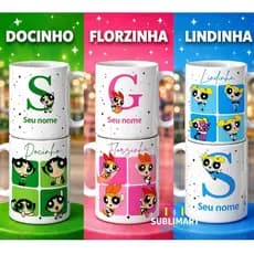 Caneca Meninas Superpoderosas | Florzinha Lindinha Docinho | Presente Criativo 325ml