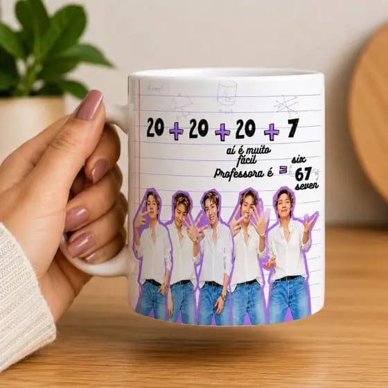 Caneca Six Seven J Hope BTS meme OFICIAL
