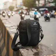 Bolsa Transversal de Lado Shoulder Bag Unissex com bolso Alça Regulável Necessaire