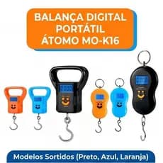 Balança Digital de Mão Portátil 50kg Para Mala Bagagem Cozinha Pesca