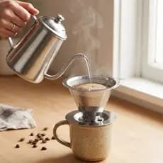 Coador de Café Inox 103 Permanente Reutilizável Ecológico - Realça o Sabor e Não Precisa de Filtro