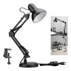 Luminária De Mesa Articulada Abajur Base E Garra