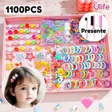 Conjunto De Acessórios Para Cabelo De Desenho Animado De 1100 Peças | Clipes BB Coreanos KIT1100