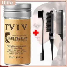 Bastão de Cera para Cabelo Anti-Frizz Frizzy Hair Tidying Creme Suavizante Styling Stick de Cera+KIT3 pentes