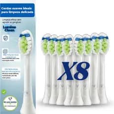 Kit 8 Refis para Escova Elétrica Compatível Philips Sonicare e Colgate SonicPro