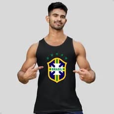 camisetas regatas masculina Brasil camisa regata Copa academia corrida Caminhada assistir jogos