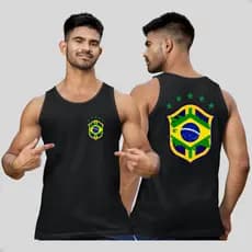 camisetas regatas Masculinas do Brasil camisa regata Academia Copa Lançamento