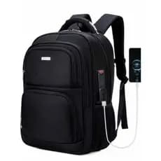 Mochila Bolsa Masculina Feminina Semi Impermeável Notebook Reforçada Resistente Antifurto Cadeado Saída USB （NO ：2106）