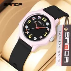SANDA 9121 Esportes Casual Estudante Relógios De Quartzo Pulseira De Silicone Resistente A Choque Relógio De Exame Moda