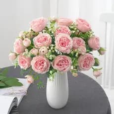 Decoração de casa de fantasia de rosas artificiais--0631