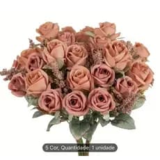 Buquê com 8 rosas de plástico--9613