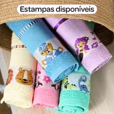 Toalha de Rosto Infantil 100% Algodão Para Bordar Ponto Cruz Kihertex - 50x72 - 315g/m²