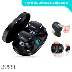 Fone De Ouvido Bluetooth 5.0 Com Tela Sem Fio Recarregavel Portatil Led