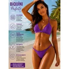 Biquíni Feminino Marquinha De Fita Fio Dental Aviador Bojo Removível Moda Tendência Verão 2026