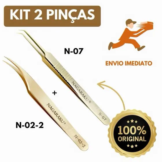 Pinça alta precisão Nagaraku N07 extensão de cílios lash designer volume egípcio volume brasileiro volume russo