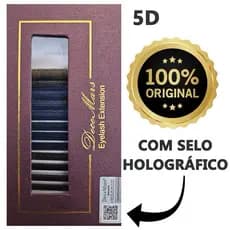Kit 2 caixas Cílios 5D W DeceMars Volume Egípcio Fios Preto lash designer extensões de cilios brasileiro atacado