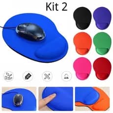 Kit 2 Mouse Pad Ergonômico Com Apoio De Punho
