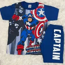 Conjunto Fantasia Capitão América Short e Blusa