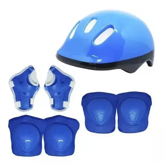 Kit Capacete Infantil Proteção Bicicleta Patins Skate C Luva