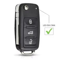 Chave Canivete Alarme Gol Voyage G6 G7 Up Jetta Spacefox Fox